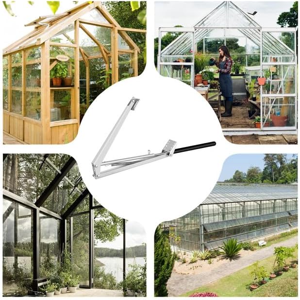 Greenhouse Vent Automatic Opener Auto Roof Vent Opener Greenhouse Window Opener Solar Heat Sensitive Auto Vent Kit for Ventilation Greenhouse Accessories Gardening Tools (Single Spring Lifts 15 Lbs)