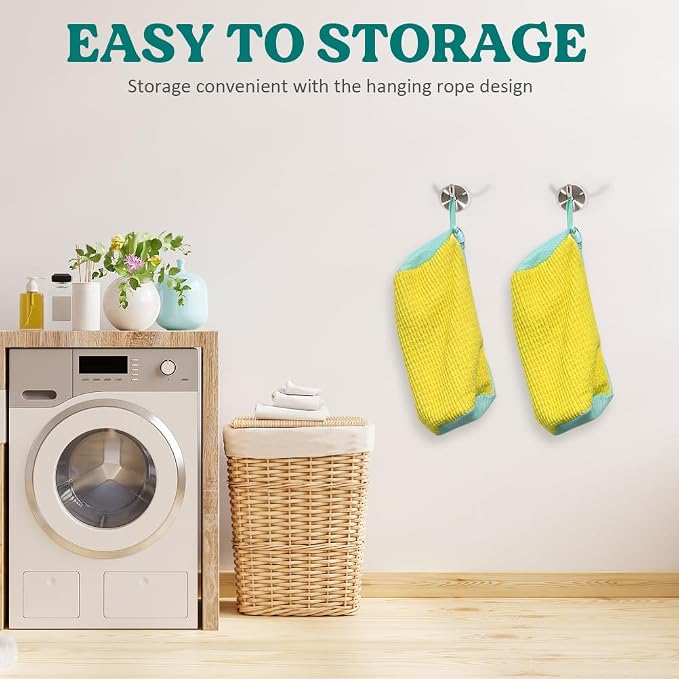 Shoe Washing Machine Bag 4 Pack, Shoes Washer Bags Durable Laundry Shoe Bag for Washer and Dryer, Reusable Shoe Cleaning Bags, Sneaker Washing Machine Bag, Yellow