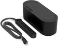 D-Line Cable Management Box with 6 AC Outlet 6ft Power Strip, Hide Extension Cords and Excess Wire Clutter, 12.75in (L) x 5in (H) x 4.5in (W) - Small, Black