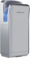Commercial Vertical Hand Dryer, 110V High Speed, Silver | Touchless electric hand dryer for bathrooms, restrooms, offices, hotels, schools, and high-traffic public spaces.