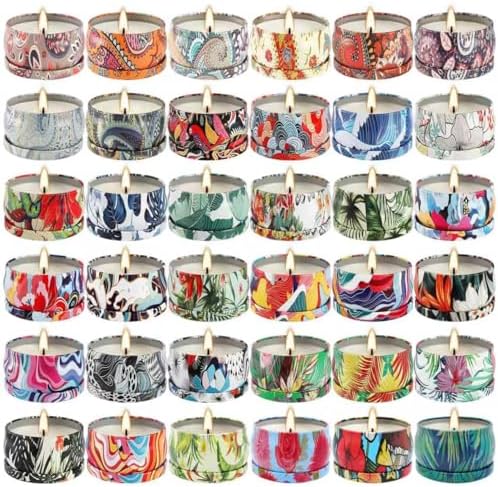 Scented Candles Gifts Set 36 Pack Soy Wax Travel Tin Jar Candles for Home 2.5 OZ for Mom for Christmas, Home Scented Decoration Relaxation, Thanksgiving, Mother's Day.
