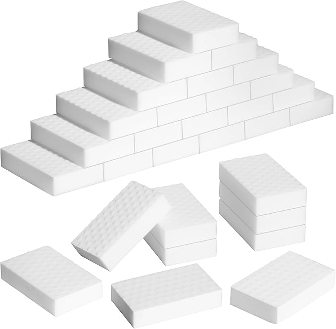 30PCS Magic Sponge Eraser-2X Density Foam Cleaning Pads for Kitchen, Bathroom, Furniture, Leather,100x60x20mm