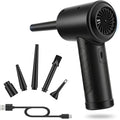 Compressed Air Duster, 100000RPM Electric Air Duster for Computer Keyboard, 6000mAh Rechargeable Cordless Air Blower with LED Light, Fast Charge Portable Air Can for PC Cleaning