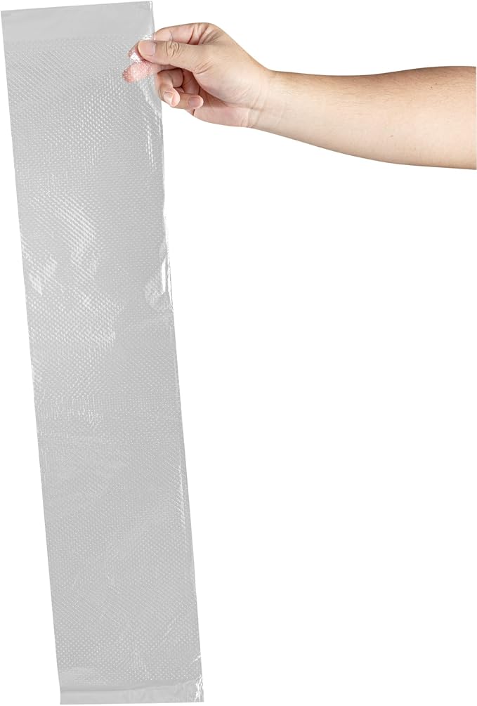 Restaurantware Bag Tek 28 Inch x 6 Inch Bread Bags 250 With Wicket Dispenser Bread Loaf Bags - Micro Perforated Freezer Safe Clear Plastic Baguette Bags Disposable