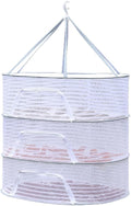 Foldable Drying Net for Vegetables, Fish, and Dehydrated Goods, Multi-tiered Food Drying Net, Versatile Drying Rack, Windproof Design, Zipper Closure for Insect Protection (White, Triple Layer)