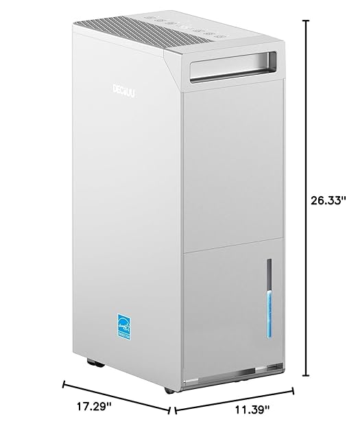 5000 Sq.Ft Energy Star Most Efficient 2024 Dehumidifier, Max 100 Pint Moisture Removal, Auto Defrost, Drain Hose, Smart Humidity Control for Basement, Home, Garage, Bathroom, Laundry Room