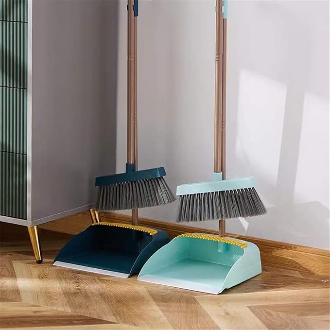 Dust Broom Set Magic Home Cleaning Pan Brush Garbage Scoop and Dustpan Floor Shovel Grabber Wiper Hair Silicone House Sweeper(E)