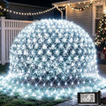 300 LED Net Lights for Bushes, 14.8ft x 5ft 8 Modes Christmas Outdoor Mesh Lights Connectable, Waterproof Decorative String Light Plug in for Xmas Tree Garden Wedding Party (Clear Wire, White)
