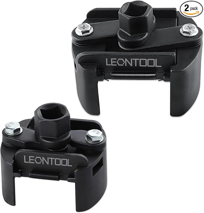 2Pcs Adjustable Oil Filter Wrench 2 Jaw 60-80mm & 80-105mm, Heavy Duty Oil Filter Wrench Removal Tool, Universal Oil Filter Cap socket Wrench Filter Housing Removal Tool, 1/2" Drive