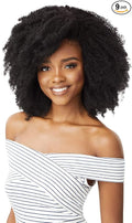 Outre BIG BEAUTIFUL HAIR CLIP-IN Blends Perfectly w/Curly & Textured Hair Creates Longer Fuller Looks 100% Human Hair Premium Blend Limitless Quick Styling - 4C CORKSCREW AFRO (2T1/BU)