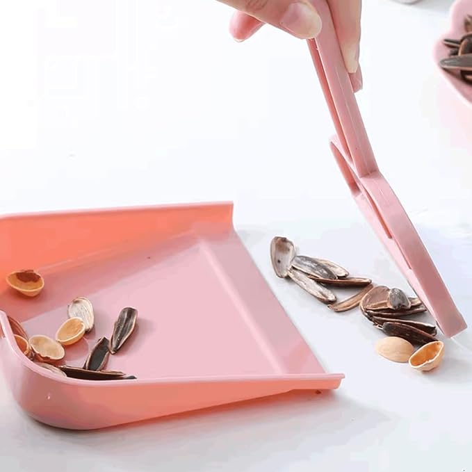 Compact Plastic Small Broom and Dustpan Set Household Desktop Mini Soft Bristle Cleaning Broom and Dustpan Washable Lightweight