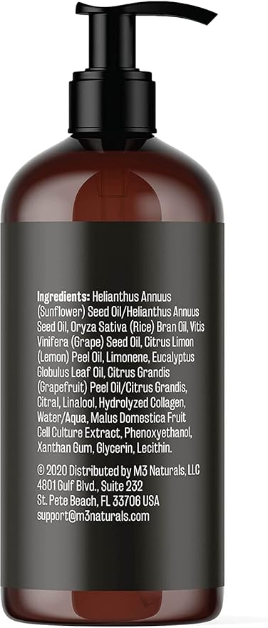 Firming Body Massage Oil with Collagen & Stem Cell – Helps Smooth The Appearance of Cellulite & Improve Skin Texture – Refreshing Aromatherapy Body Oil for Legs & Full Body – 16 Fl Oz