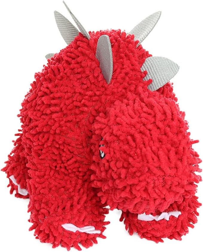 MIGHTY Tuffy Microfiber Medium Ball Stegosaurus Dog Toy | Ultra Durable Plush Toy with Multiple Layers & Reinforced Seams , Washable and Floats , Mighty® Construction