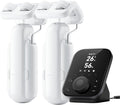 SwitchBot Smart Automatic Curtain Opener 2 Packs with Hub3 - Bluetooth Remote Control with App/Timer, High-Performance Motor, Unlimited Power, Add Hub to Compatible with Alexa, Google Home, HomeKit