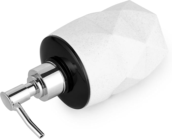 Toothbrush Holder and Handwash Liquid Dispenser for Wash basin, Set of 2, Bathroom Accessories, Unbreakable Plastic Organizer, Bathroom Essentials, Handwash, Sanitizer, Shampoo, Lotion (White)