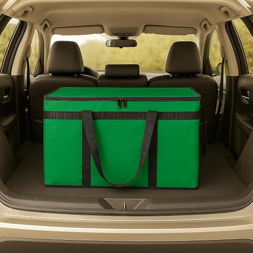 Bodaon 3-Pack Insulated Food Delivery Bag, XXXL Pizza Cooler Bags, Rideshare Delivery Bag, Thermal Cold/Hot Styrofoam Carrier for Catering/Shopping/Travel/Car, Warmer/Frozen