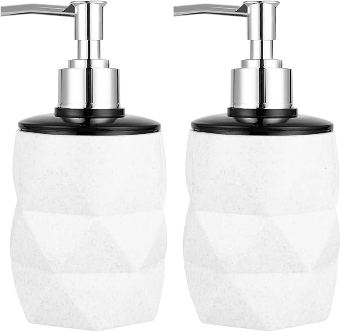 Toothbrush Holder and Handwash Liquid Dispenser for Wash basin, Set of 2, Bathroom Accessories, Unbreakable Plastic Organizer, Bathroom Essentials, Handwash, Sanitizer, Shampoo, Lotion (White)