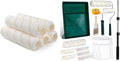 Paint Roller Kit with Extension Pole, 22 Pack, 9"4" Microfiber Paint Rollers, Paint Tray with Liners, Paint Brush & Tape, Painting Supplies for Painting Walls, Ceilings and Home (3 FT)
