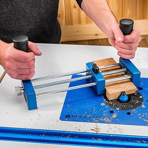 Rockler Small Piece Router Holder Clamps for Woodworking - Piece Holder Clamps for Cutting on Router Tables – Woodworking Holder Jig Ideal for Small Projects Like Toys, Plaques & Birdhouses