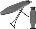 Ironing Board Full Size, Heat Resistant Cover Iron Board with Steam Rest, Ultra Thick Padding, Height Adjustable Heavy Sturdy Metal Frame Legs Ironing Stand,Non-Slip Foldable (54"x13", Square Rest)