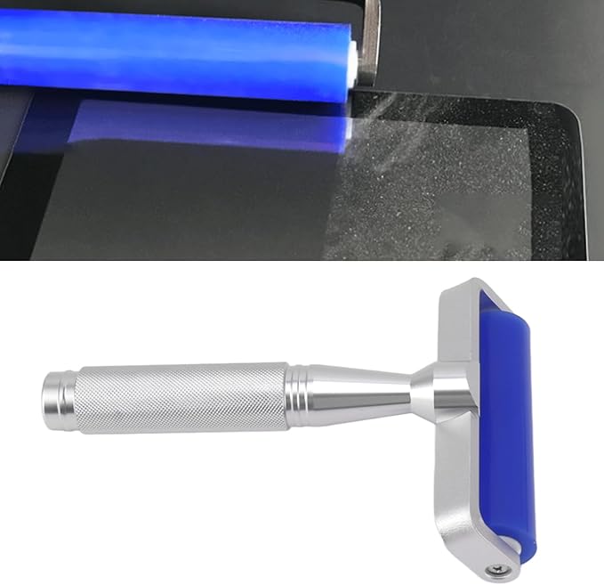 Sticky Rubber Roller, Silicone Screen Film Roller, Manual Cleaning Roller for LCD Screen, Washable Reusable, Dust Remover (8in)