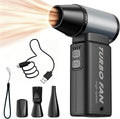 Compressed Air Duster, 130000RPM Super Power Electric Air Duster for PC Keyboard, 5-Speed Turbo Fan, Rechargeable Dust Air Blower for Electronics, Keyboard, Home & Outdoor Cleaning, Black