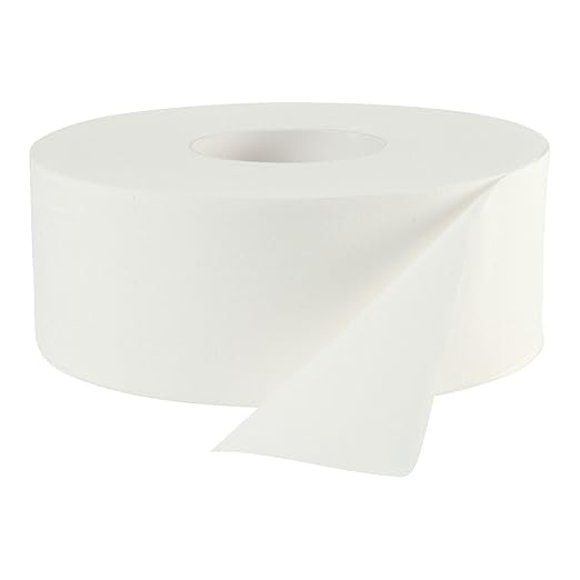 Boardwalk BWK6100 JRT Bath Tissue, Jumbo, 2-Ply, White, 1000 ft/Roll (Case of 12 Rolls)