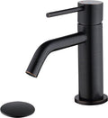 Oil Rubbed Bronze Bathroom Faucet Single Hole, Single Handle Bronze Sink Faucet Bathroom with Pop Up Drain and Water Faucet Supply Lines