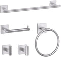 TURS 5-Pieces Brushed Nickel Bathroom Hardware Set 23.6 Inch SUS304 Stainless Steel Towel Bar Set Wall Mounted Bathroom Accessories Set