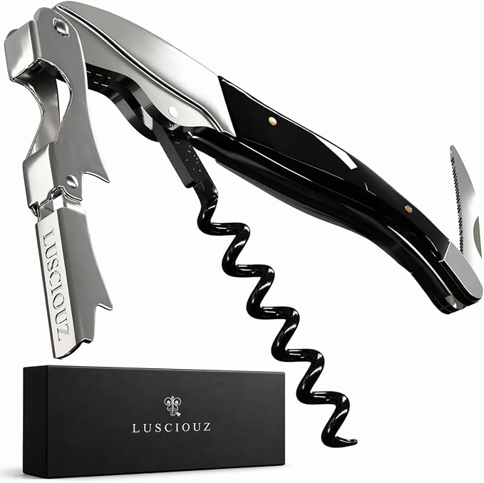 LUSCIOUZ Zero Resistance THE HELIX Elite Corkscrew Silent Wine Bottle Opener Waiters Corkscrew Wine Key_Vol.2