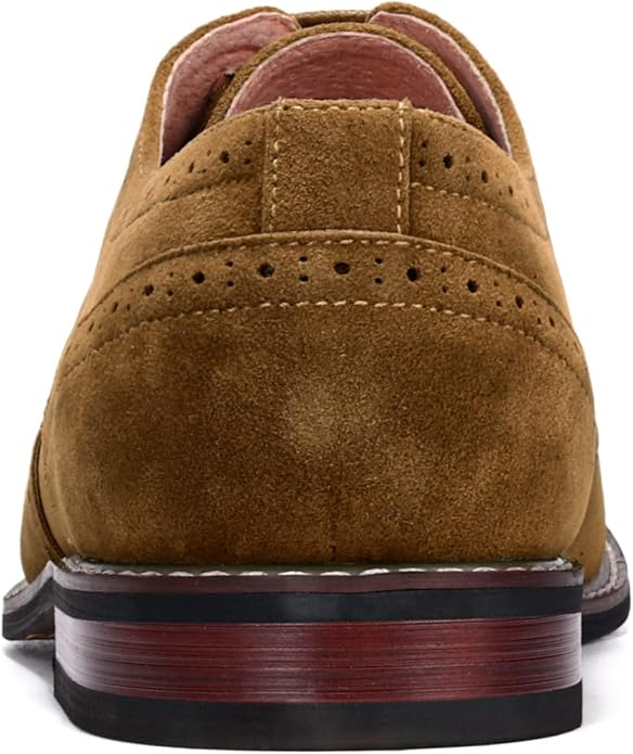 Mens Classic Cap Toe Dress Shoes Oxford for Office | Polished PU Outer Shell,Ventilated Comfortable Latex Insole. Formal Footwear Suited for Office Engagements ,Outings,Weddings