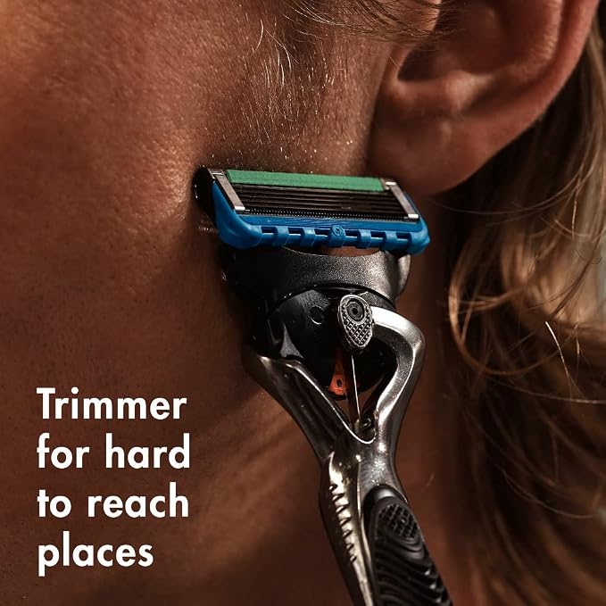 Gillette Fusion5 ProGlide Razor for Men, 12 Blade Refills with Precision Trimmer (Pack of 2)