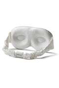Fishers Finery 25 Momme 100% Organic Mulberry Silk Hypoallergenic Contour Eye Mask - Adjustable Elastic, 3D Sleep Mask, Zero Eye Pressure - New and Improved Style (Natural White - Undyed)