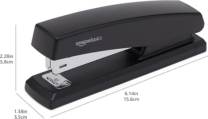 Amazon Basics Stapler Value Pack, 25 Sheet Capacity, Standard, with 3000 Staples and 3 Staple Removers, Black, 3-Pack