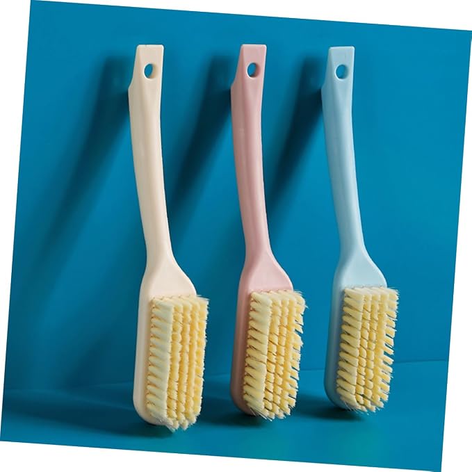 GALPADA 3pcs Multipurpose Shoe Brush Ergonomic Handle Scrub Brushes for Removal Soft Bristles for Household Shoe Care