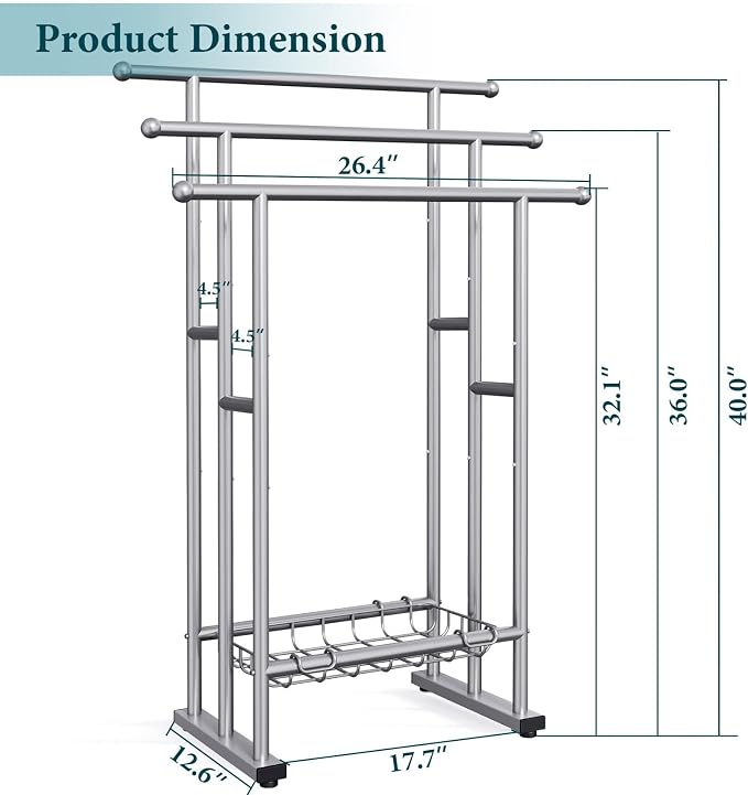 40" Tall Freestanding Towel Racks for Bathroom, 3 Tier Floor Towel Rack with Storage Basket, Blanket Ladder Drying and Display Rack for Large Bath & Hand Towel Outdoor Poolside