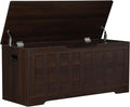 VANKILEY 43.3" Storage Chest Extra Large,Storage Trunk with 2 Safety Hinges,Wooden Storage Bench,Shoe Bench,43.3x15.7x19.1 Inch,Easy Assembly,Storage Bench for Bedroom,Living Room,entryway(Espresso).