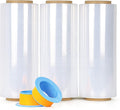 BOMEI PACK Clear Stretch Wrap Industrial Strength 12" x 1000 Ft 3 Pack - 80 Gauge Thick - Clear Plastic Cling, Stretch Film Rolls for Packaging Moving Packing Pallets