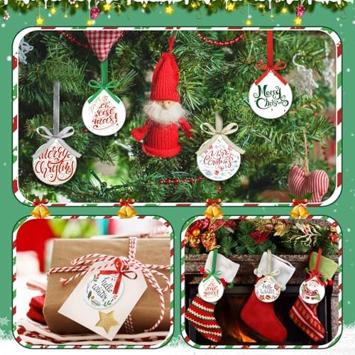 Sumind 60 Pcs 4 Inch Blank Acrylic Christmas Ornaments, White
