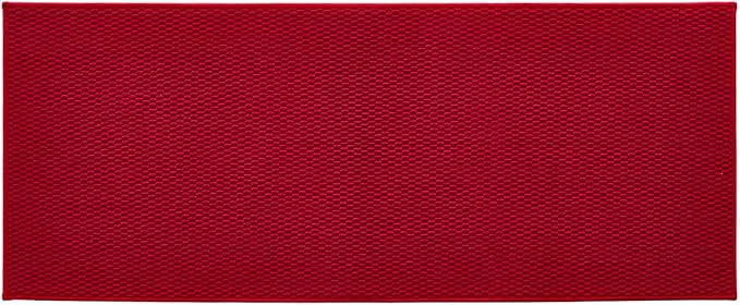 TYUU Christmas Bathroom Runner Rug, Long Bath Mat Washable Thin Quick Dry Low Pile Bathroom Runner Rugs 24 x 60 Non Slip, Red 24"x60"