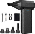 Compressed Air Duster-110000 RPM Super Power Electric Air Duster, 3-Speed Adjustable Rechargeable Cordless Air Blower with Fast Charging, 4 Nozzle for PC, Keyboard, Car, Home, Outdoor