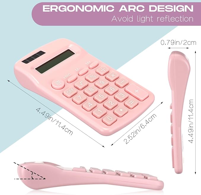 30 Pack Pocket Calculator Small Battery Powered Bulk Mini Size 4 Function Hand Held Basic Calculator for Students Kids School Home Office(Multicolor)