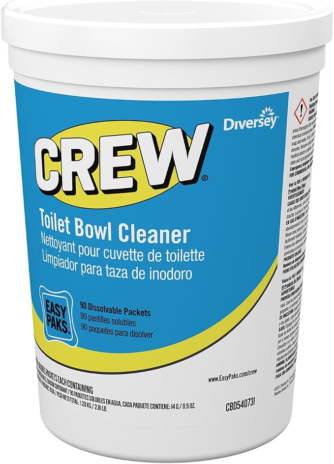 CREW CBD540731 Toilet Bowl Cleaner Easy Paks, Packets Foam & Dissolve to Leave Toilet & Urinal Sparkling Clean, Fresh Floral Scent, Paks, 90-Count
