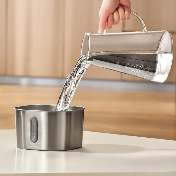KittySpout Stainless Steel Cat Water Fountain Automatic Drinking Fountain, Quiet Circulating Water Bowl, Dishwasher Safe, Indoor Pet Fountain for Hydrated Healthy Cats (Stainless Steel, 2.2L Corded)