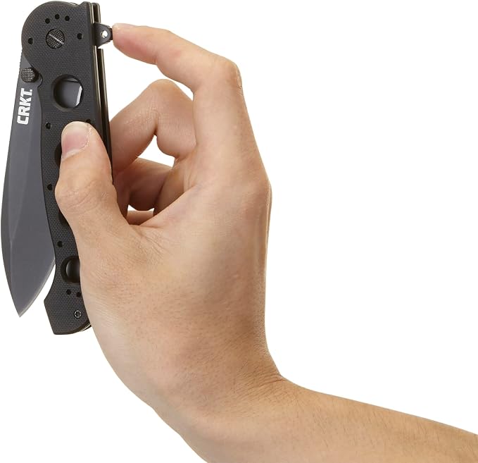 CRKT M21-04G Folding Knife with Liner Lock: 1.4116 Plain Edge Blade, G10 Handle w/Liner Lock, Reversible Pocket Clip, M21-04G