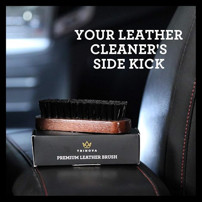 TriNova Leather Brush for Cleaning Upholstery, Cleaner car Interior, Furniture, Couch, Sofa, Boots, Shoes, Premium Quality- 50 Count