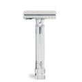 MERKUR 34 Adjustable 2-Piece Double-Edge Safety Razor for Men in Bright Chrome with Standard Handle and Closed Comb — Adjustable Blade Gap, Made in Germany