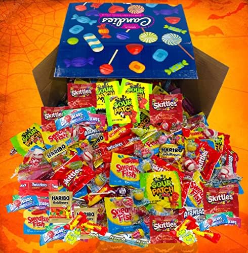 HUGE Assorted Candy PARTY MIX BOX 6.50 LBS/104 OZ Over 255 Individually Wrapped Candies of All Time America's Most (104) (Pack of 2)