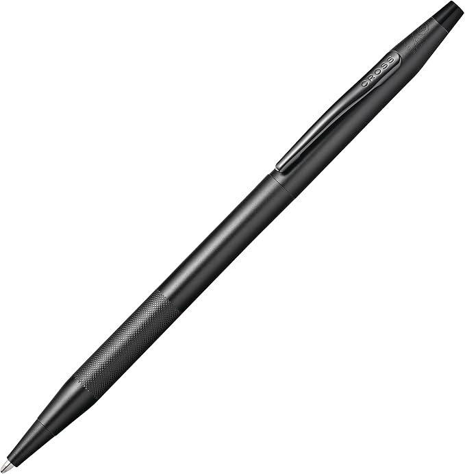Cross Classic Century Black PVD Micro-knurl Ballpoint Pen - Refillable Pen for Effortless Writing - Black Ink - Durable Construction - Premier Distinctive Look - Gift-Ready