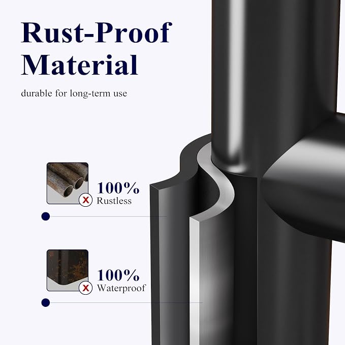 Kitsure Toilet Paper Holder Free Standing – Rustproof Metal Toilet Paper Stand for 4 Rolls with Anti-Slip Base and Shelf for Phone & Small Items, Bathroom Organizers and Storage, Medium, Black, 2Pack